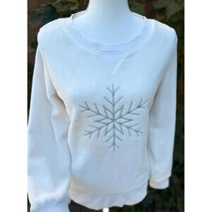 Wonder Shop soft Snowflake Cozy Women’s Winter Pajama Long Sleeved Top Size M